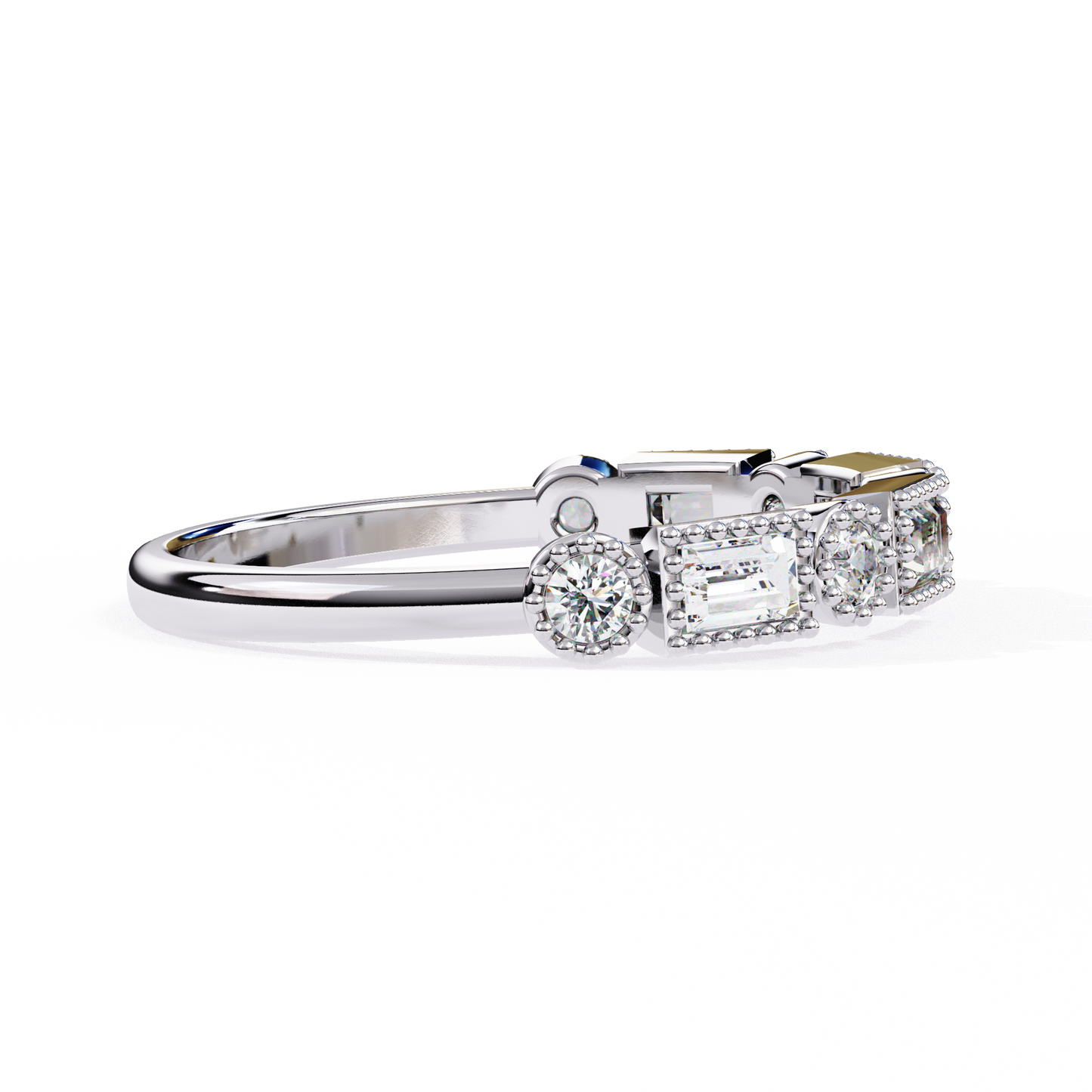 vintage deco lab grown diamond ring