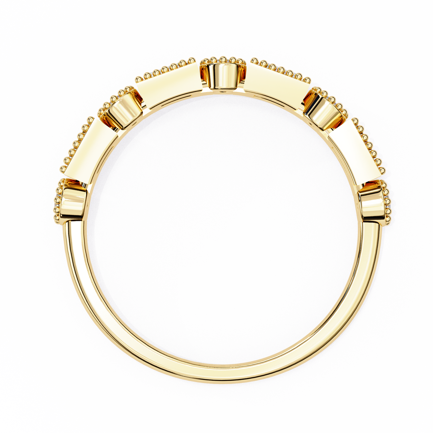 vintage deco lab grown diamond ring