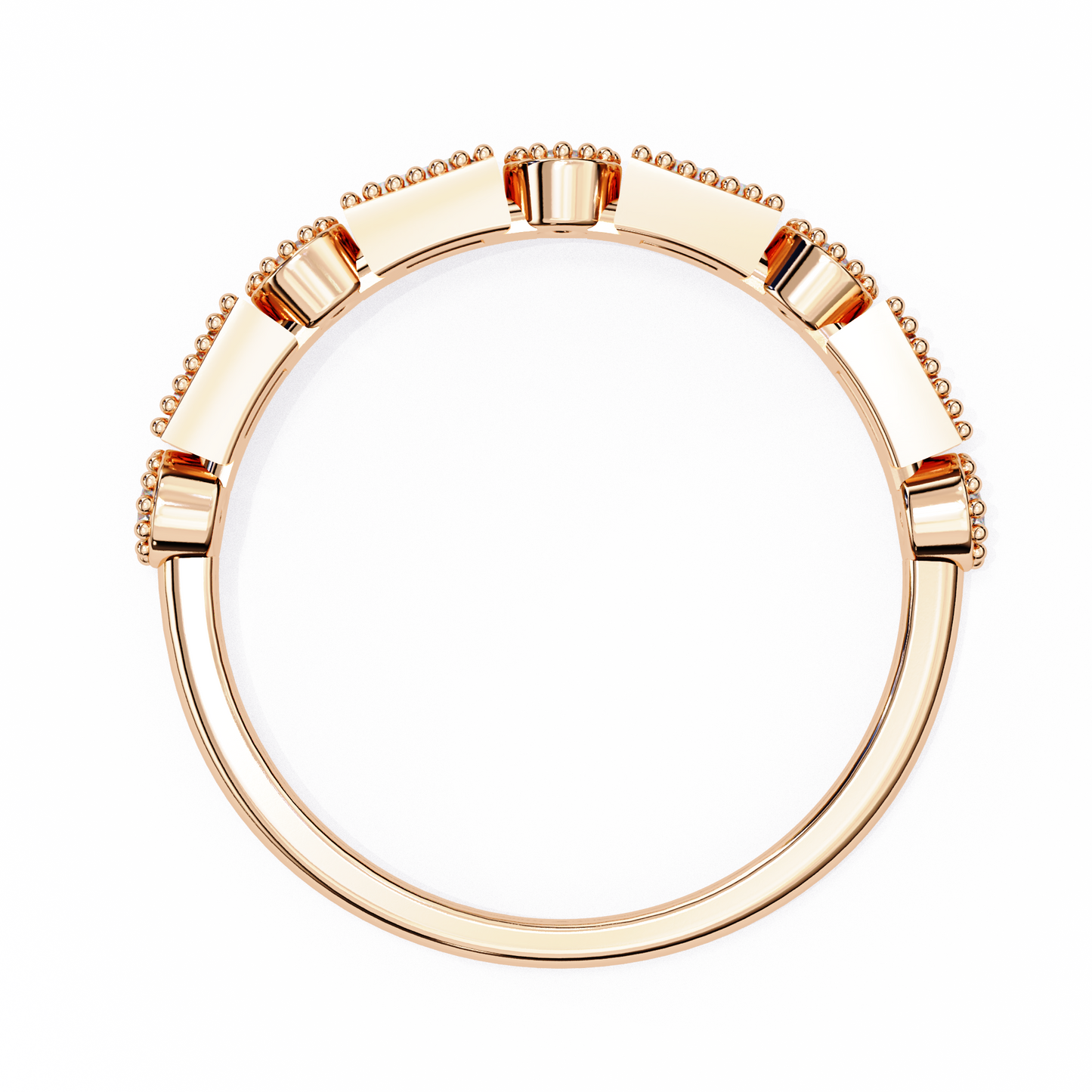 vintage deco lab grown diamond ring