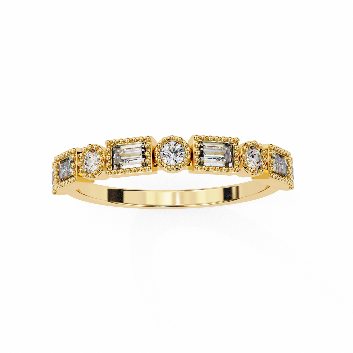vintage deco lab grown diamond ring