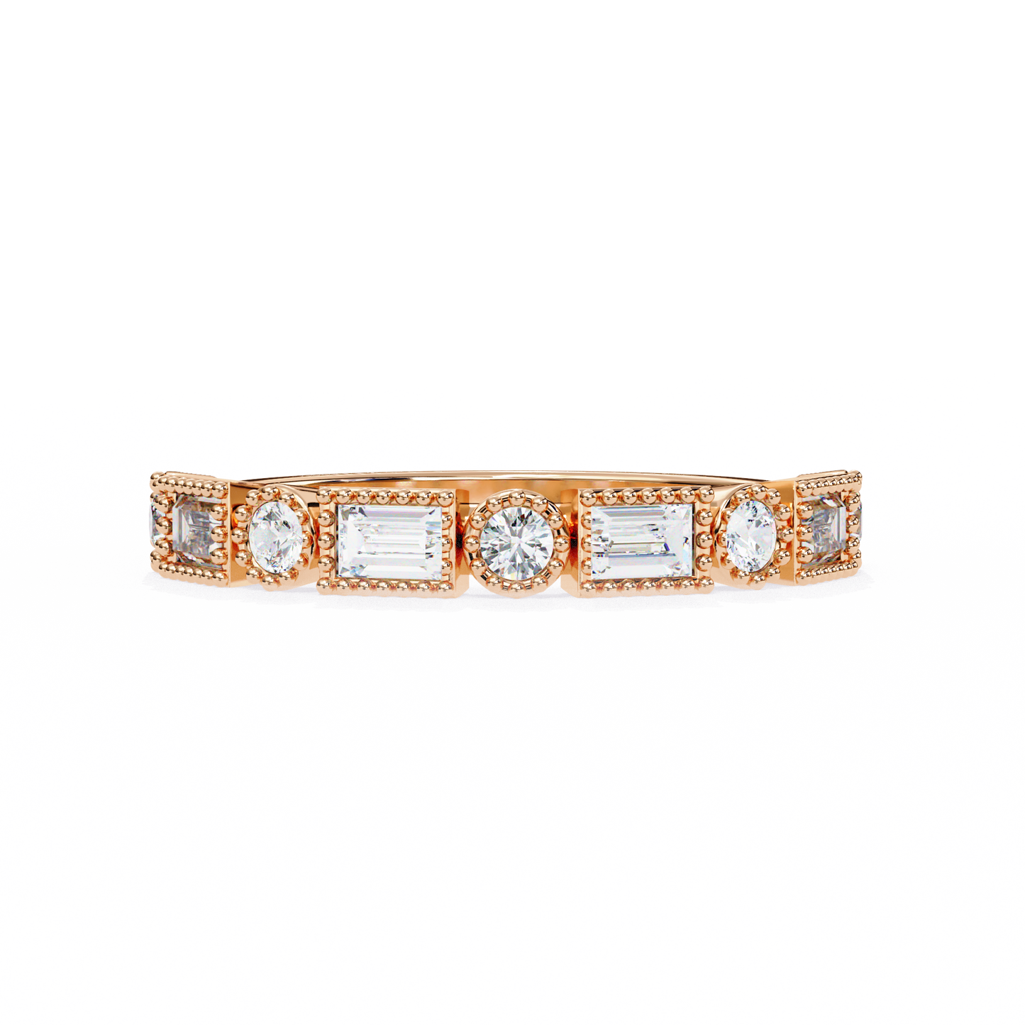 vintage deco lab grown diamond ring