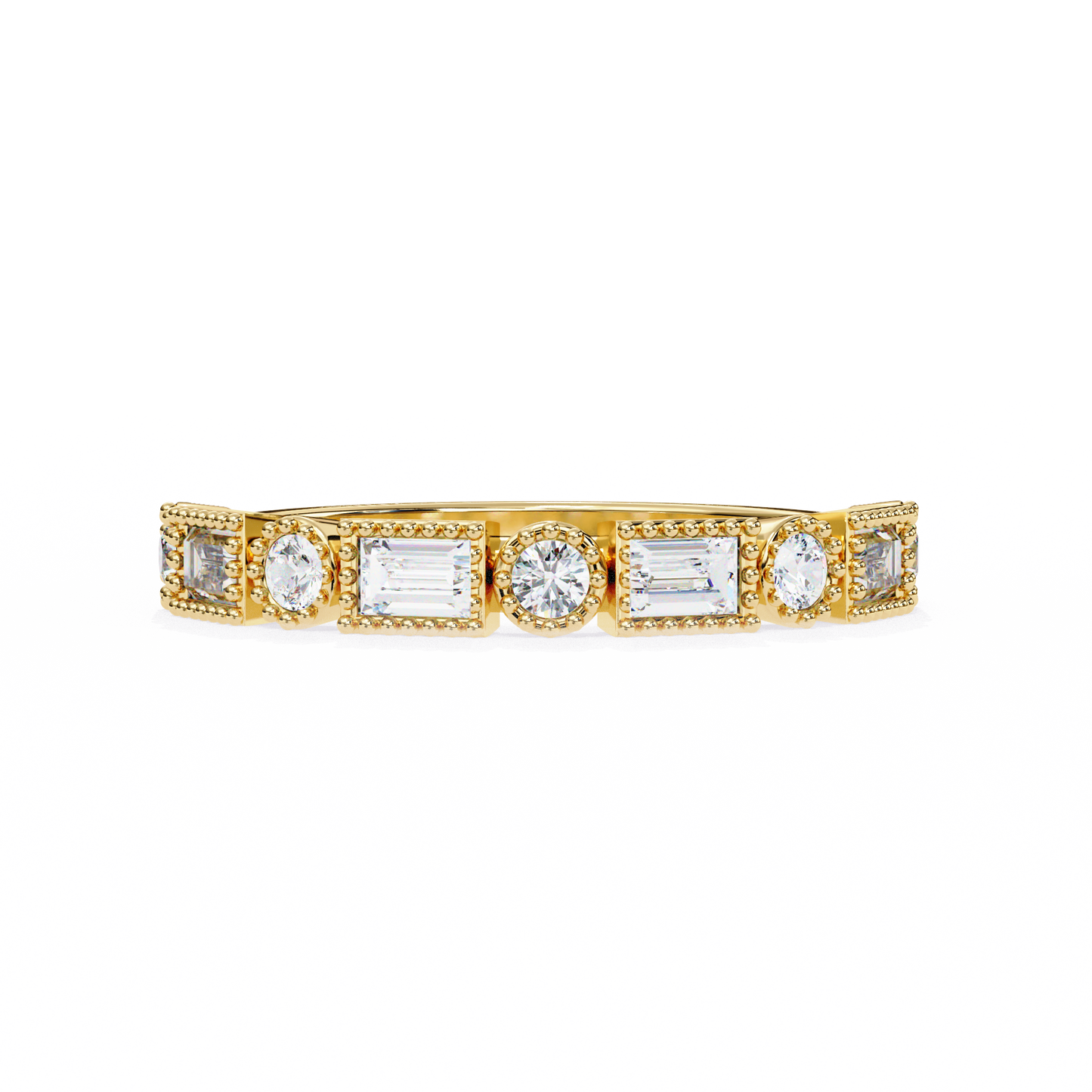 vintage deco lab grown diamond ring