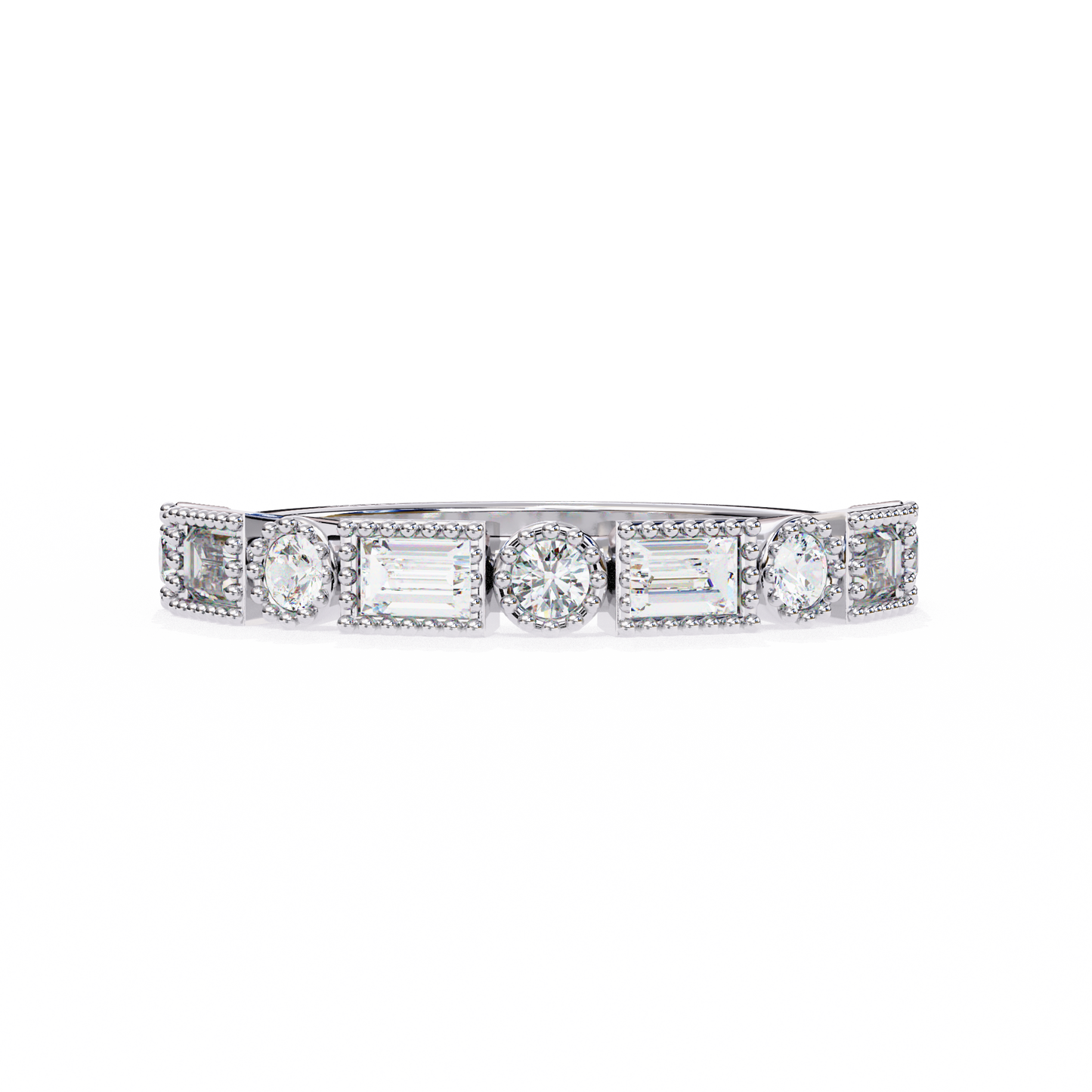 vintage deco lab grown diamond ring