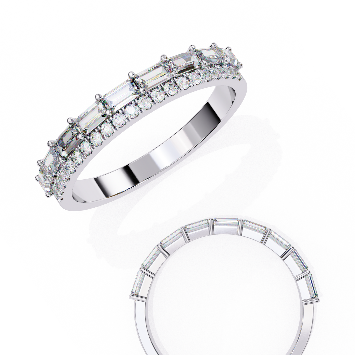 duo brilliance lab grown diamond ring