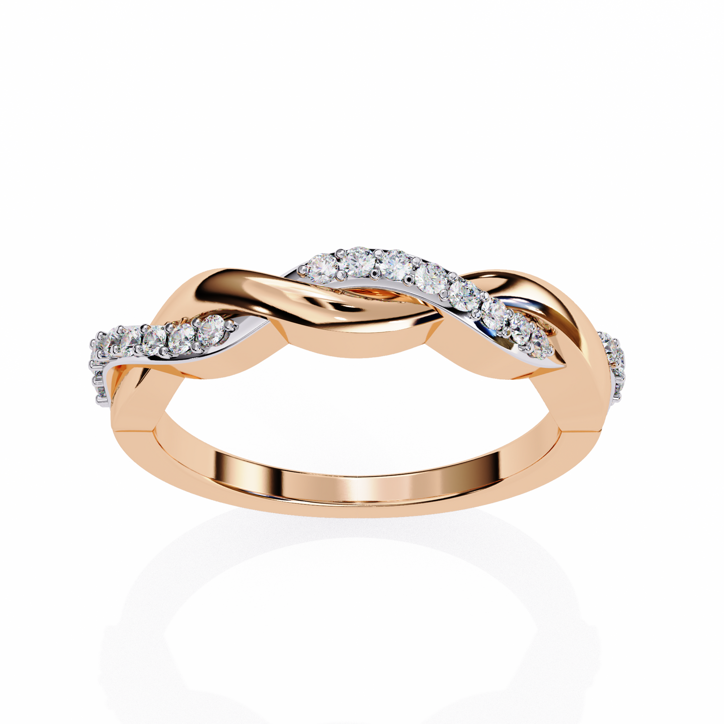 eternal weave lab grown diamond ring