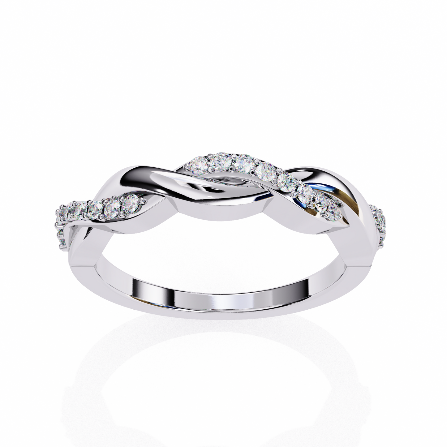 eternal weave lab grown diamond ring