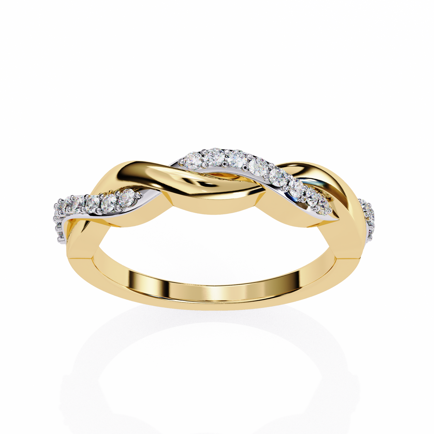 eternal weave lab grown diamond ring