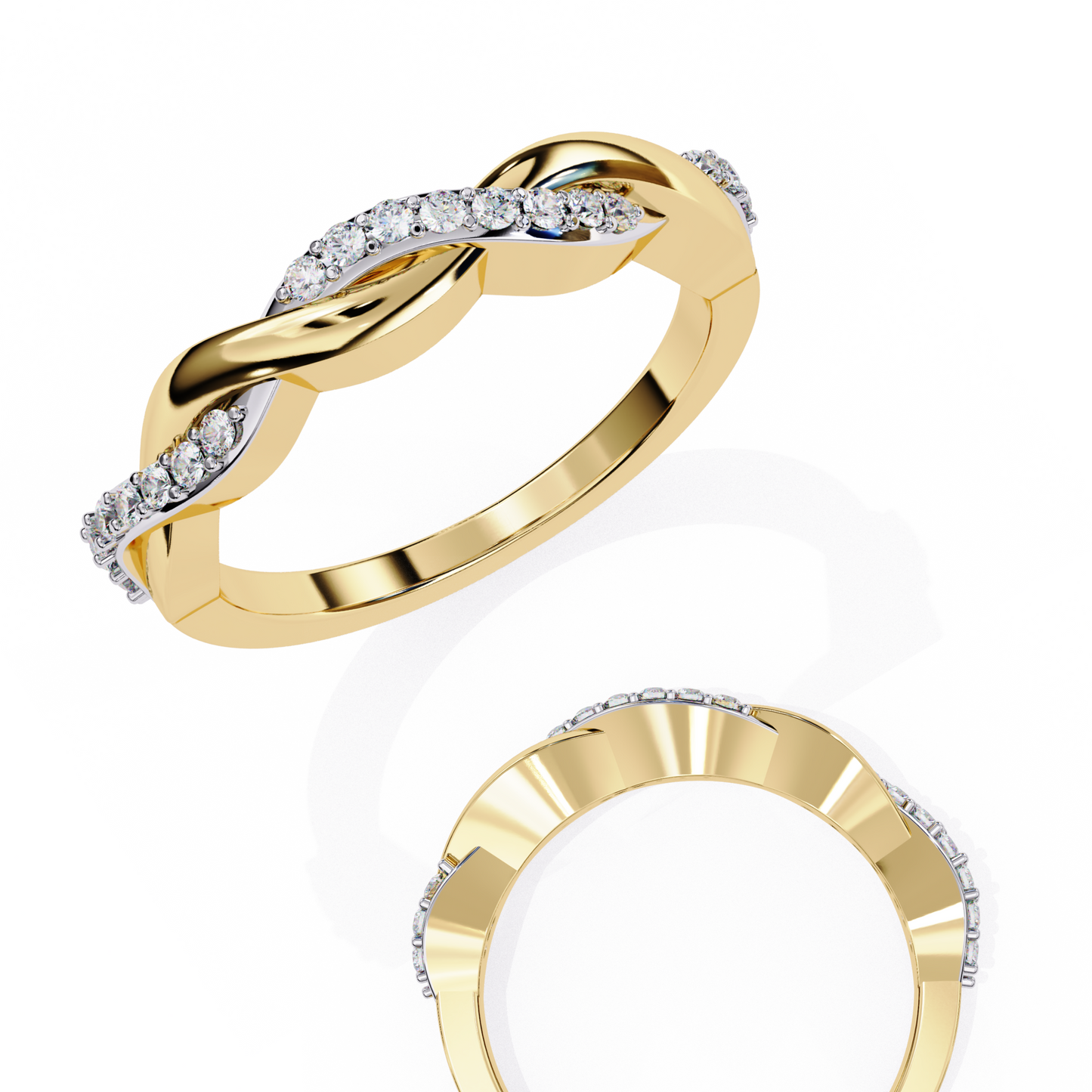 eternal weave lab grown diamond ring
