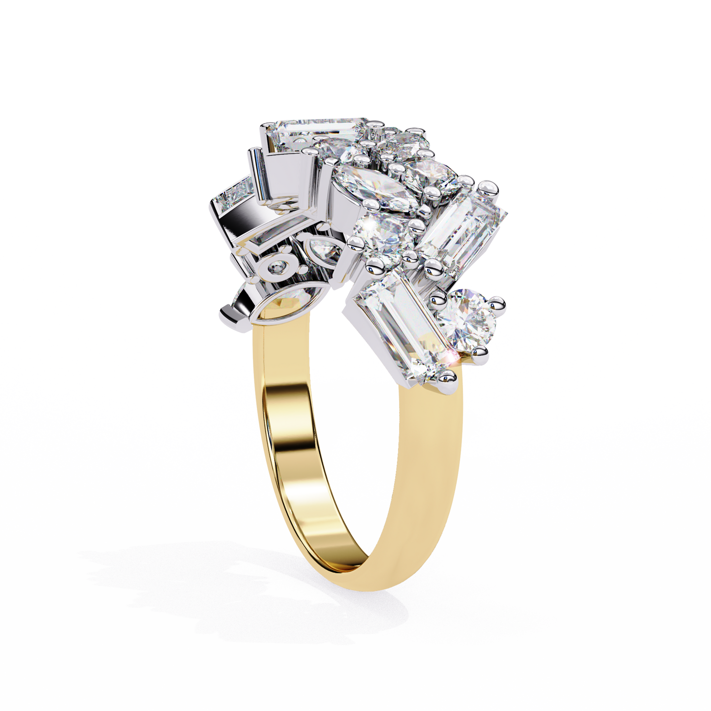 avant cluster lab grown diamond ring