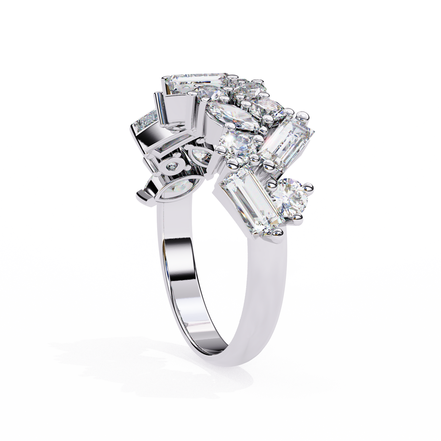 avant cluster lab grown diamond ring