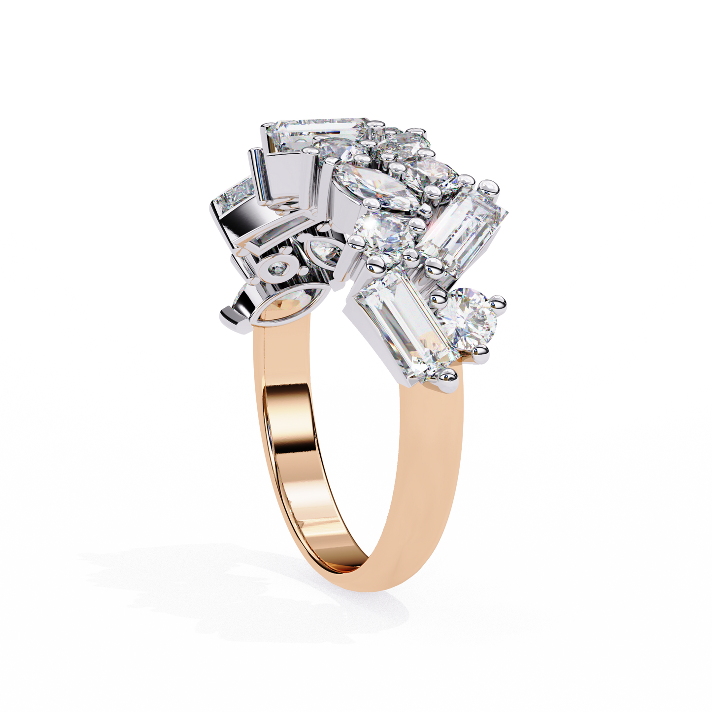 avant cluster lab grown diamond ring