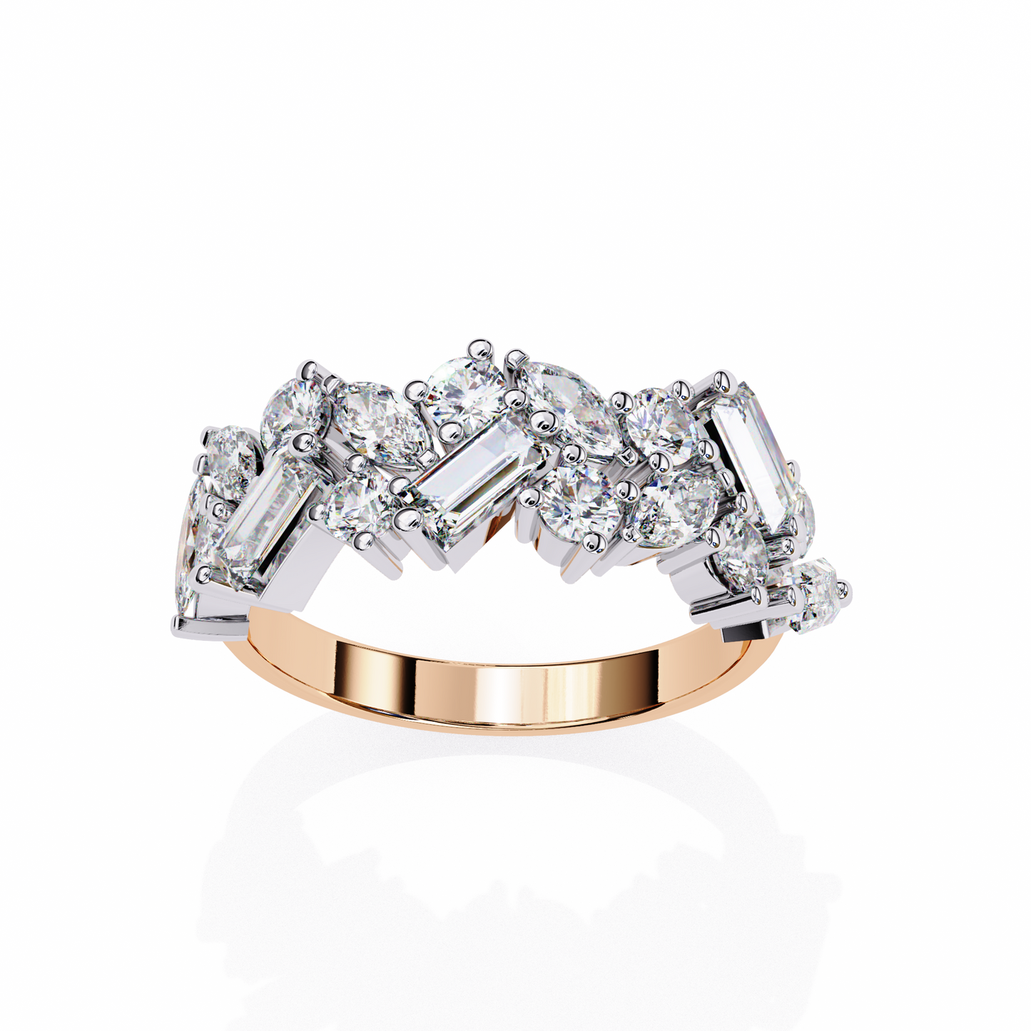 avant cluster lab grown diamond ring