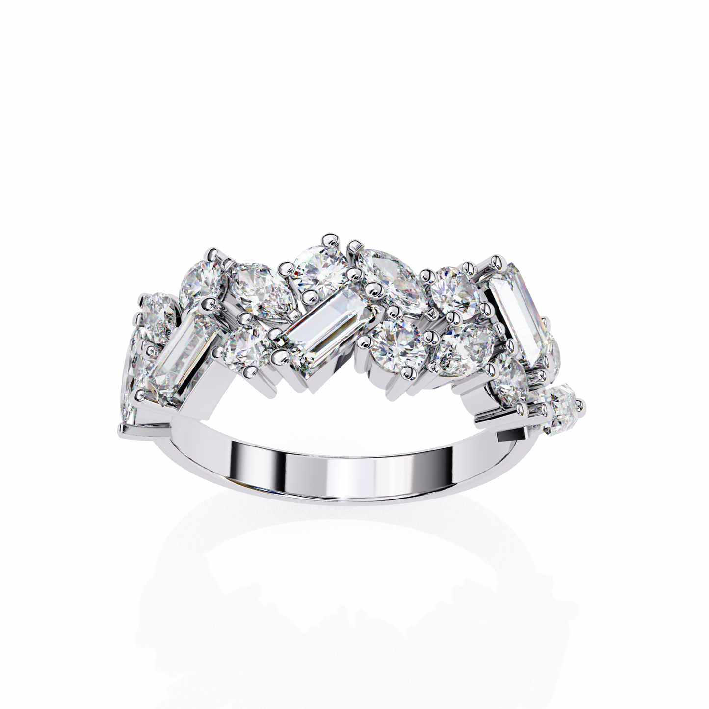 avant cluster lab grown diamond ring
