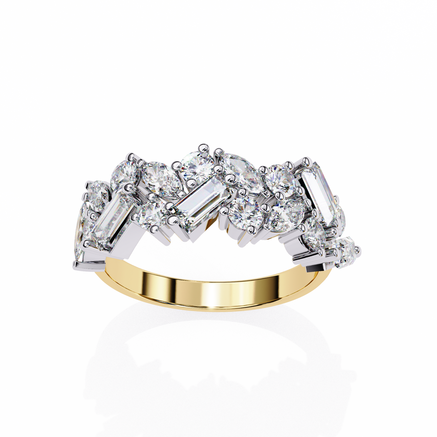 avant cluster lab grown diamond ring