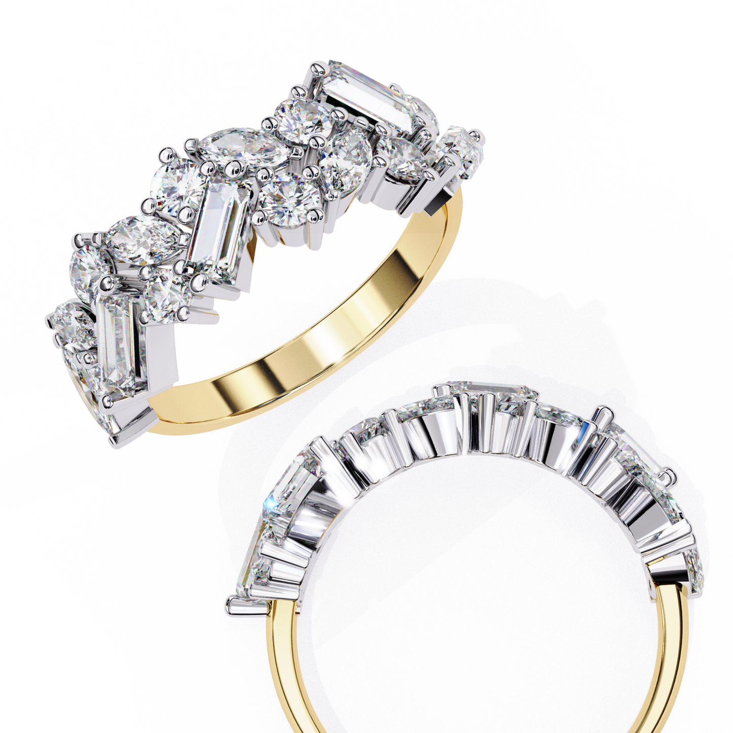 avant cluster lab grown diamond ring