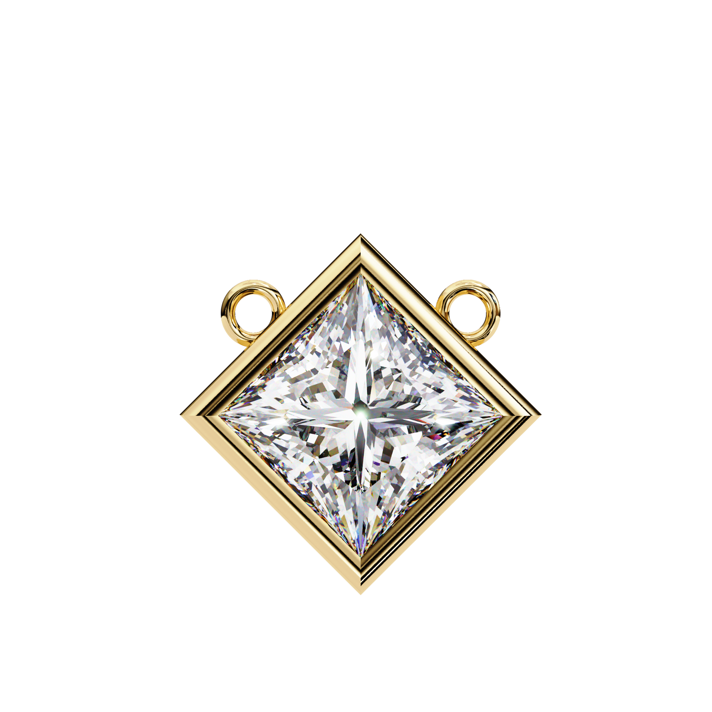 solstice bezel princess pendant