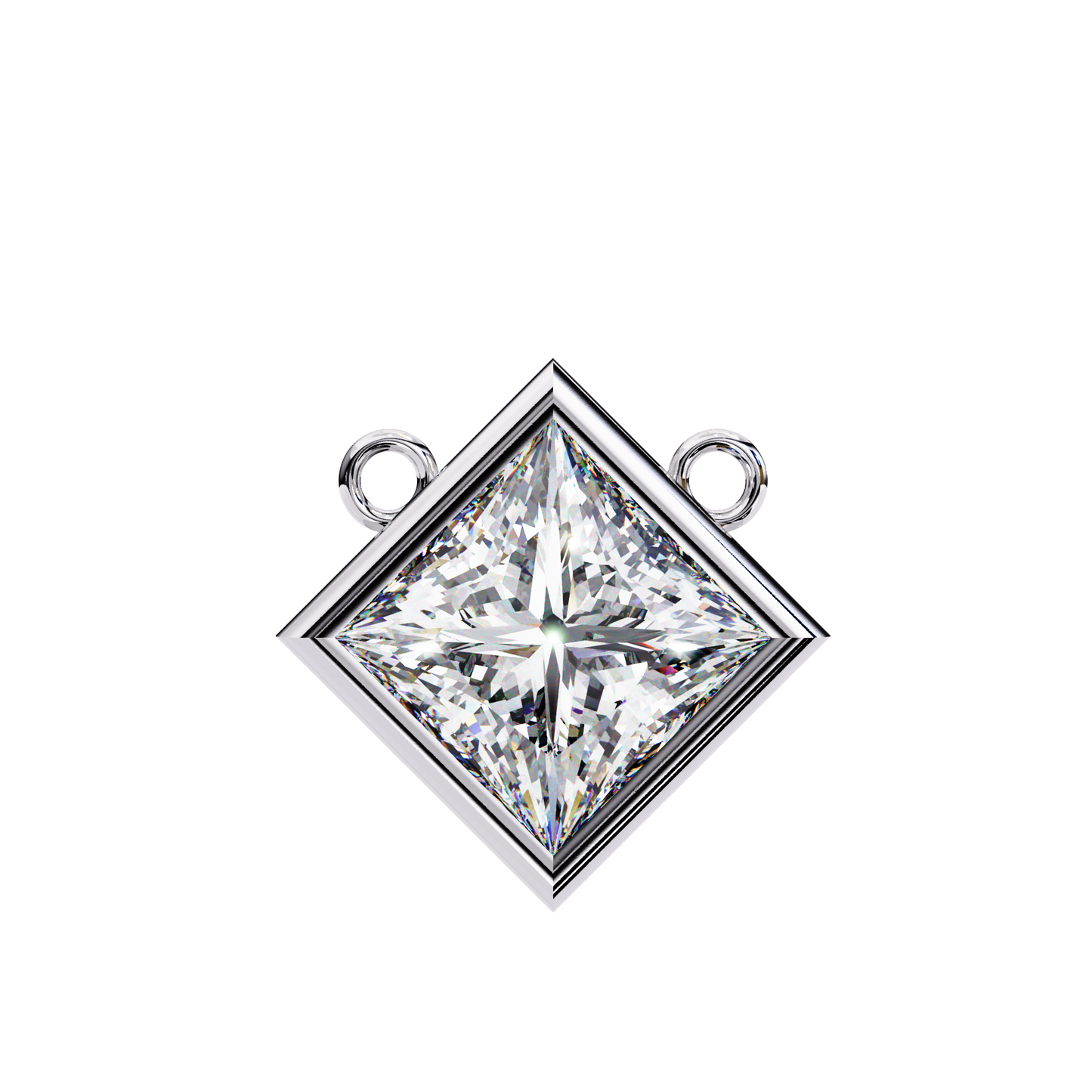solstice bezel princess pendant
