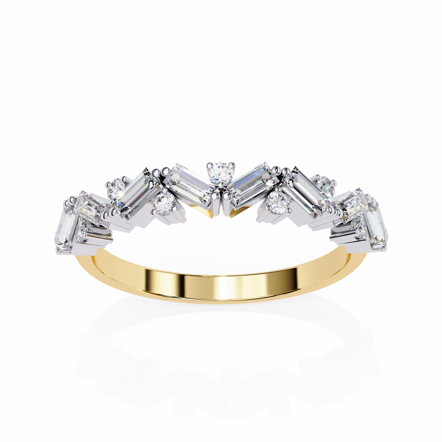 cascade cluster lab grown diamond ring