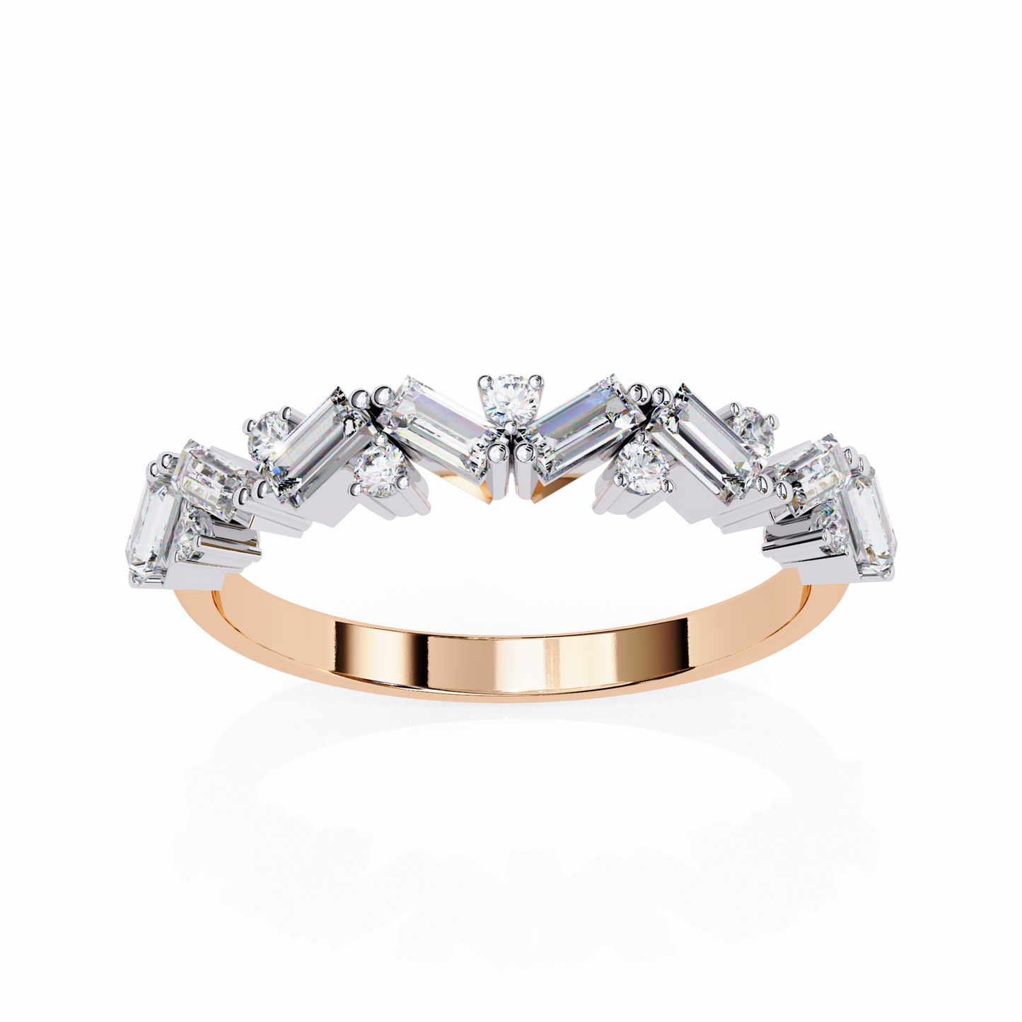 cascade cluster lab grown diamond ring