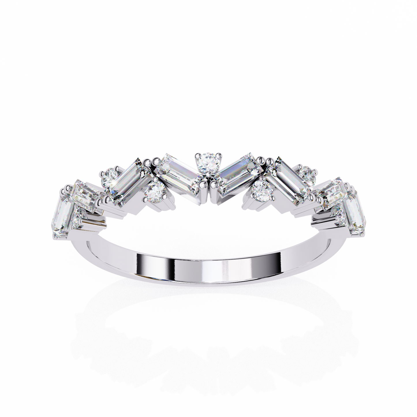 cascade cluster lab grown diamond ring