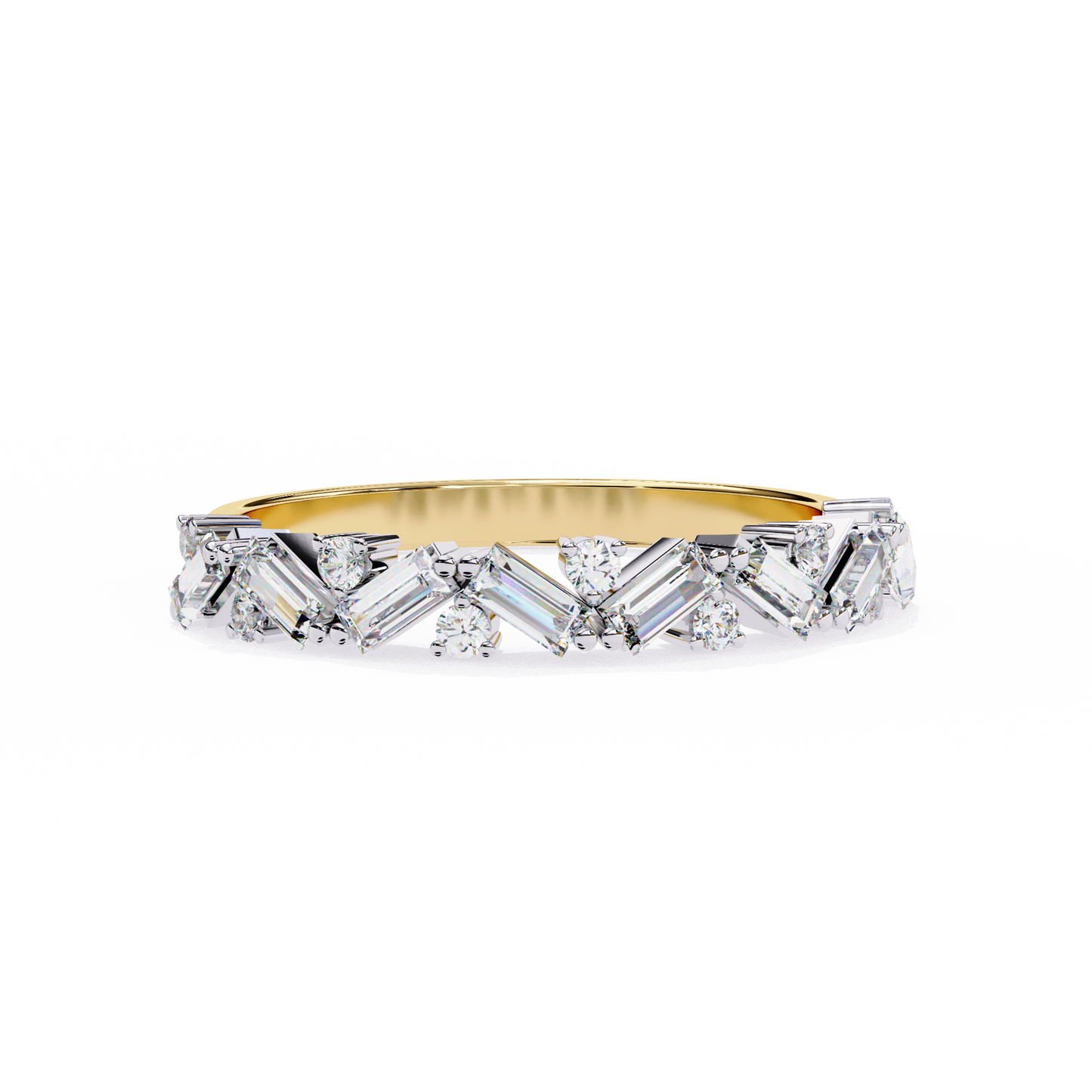 cascade cluster lab grown diamond ring