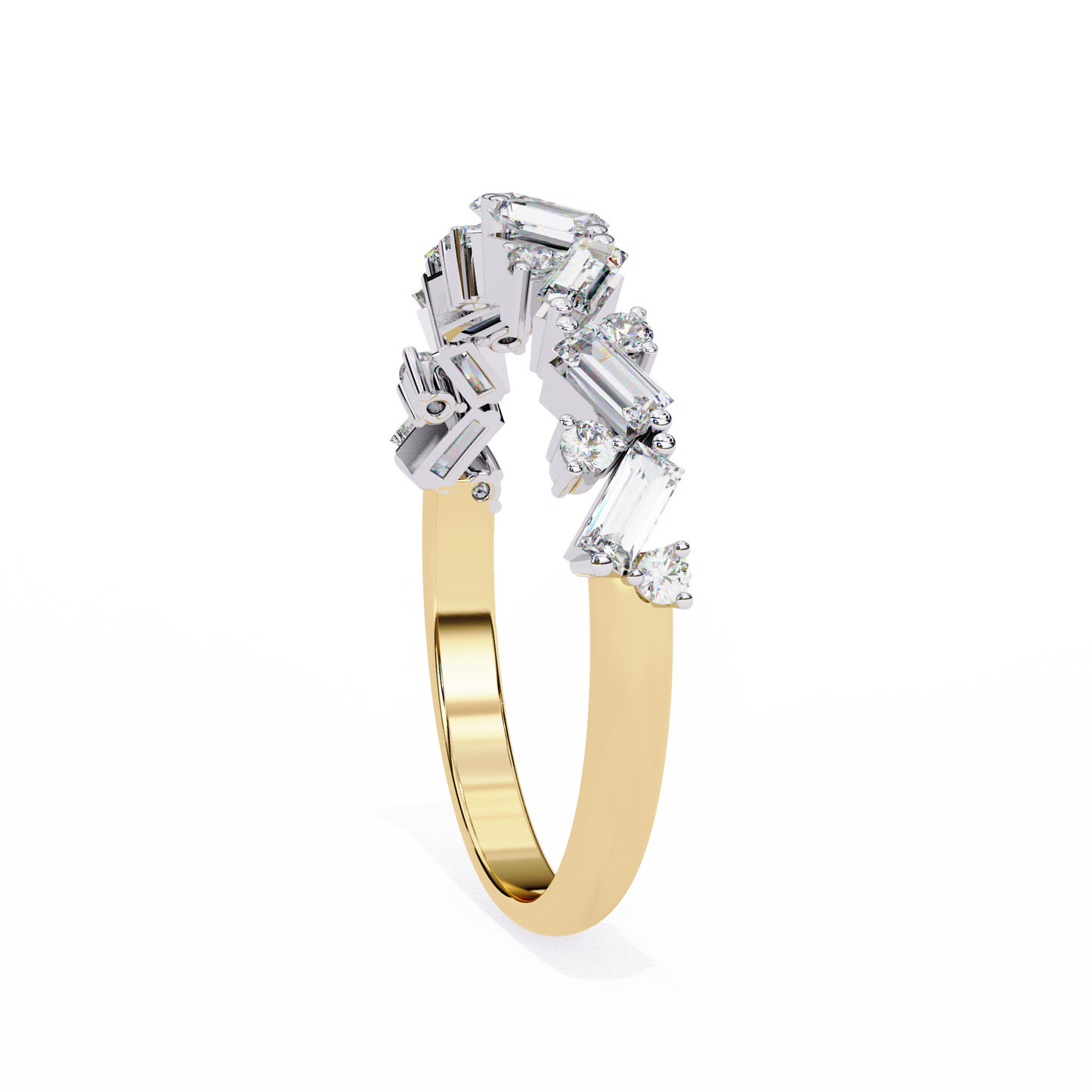 cascade cluster lab grown diamond ring