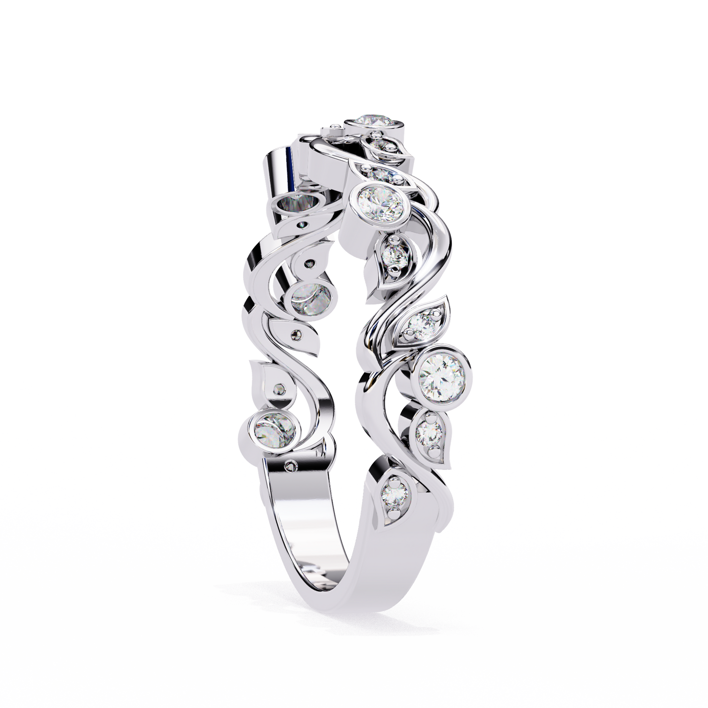 rosy vine lab grown diamond ring
