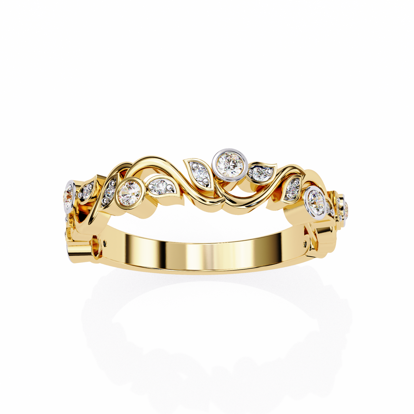 rosy vine lab grown diamond ring