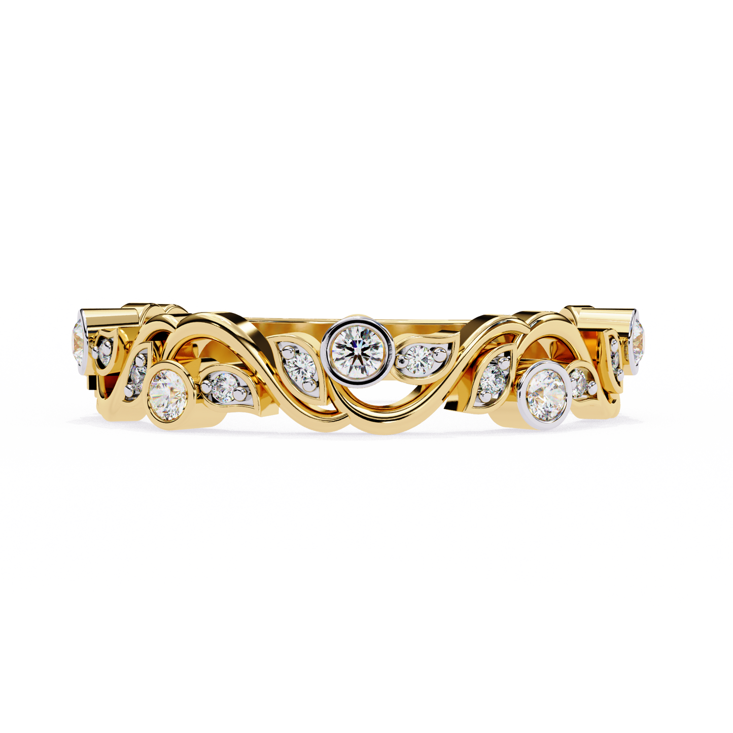rosy vine lab grown diamond ring