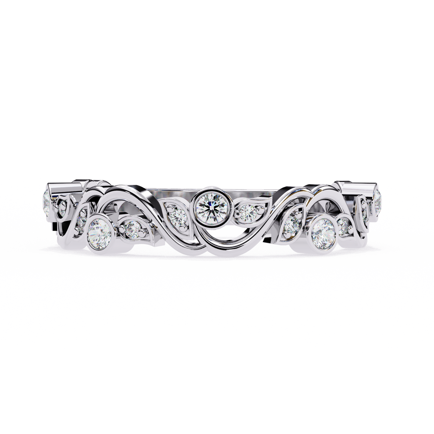 rosy vine lab grown diamond ring