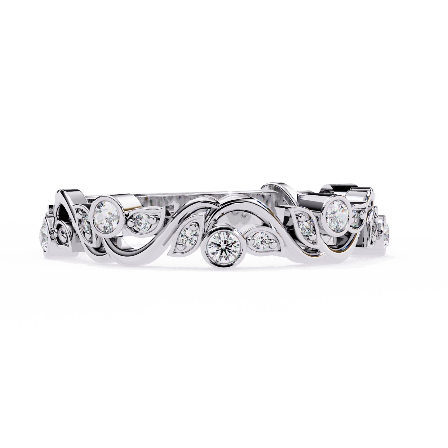 rosy vine lab grown diamond ring