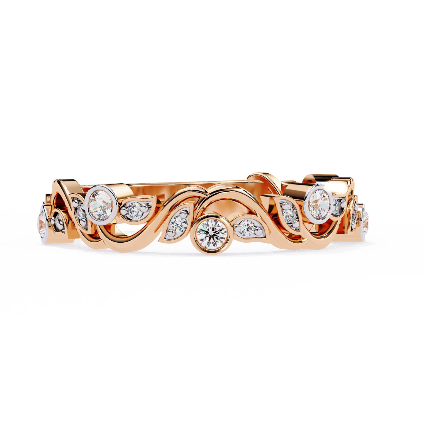 rosy vine lab grown diamond ring