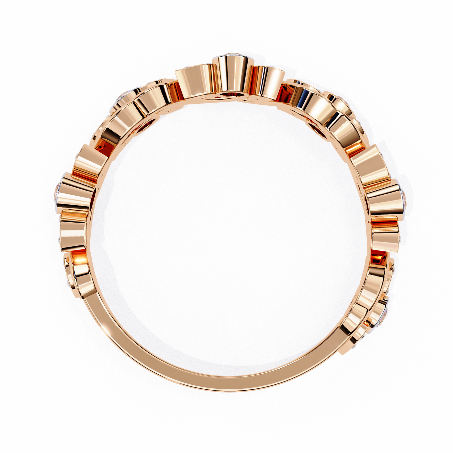 rosy vine lab grown diamond ring