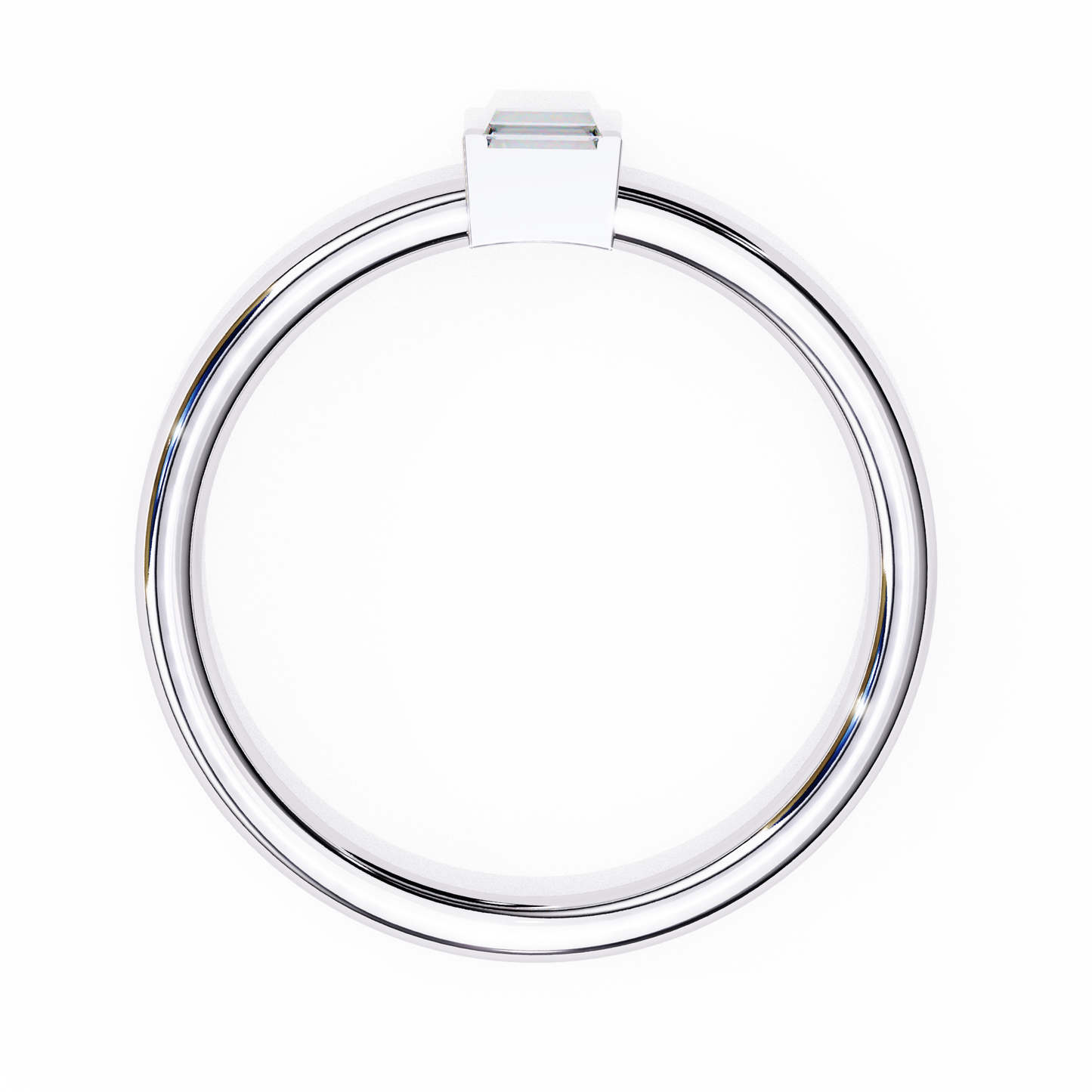 sleek baguette lab grown diamond ring