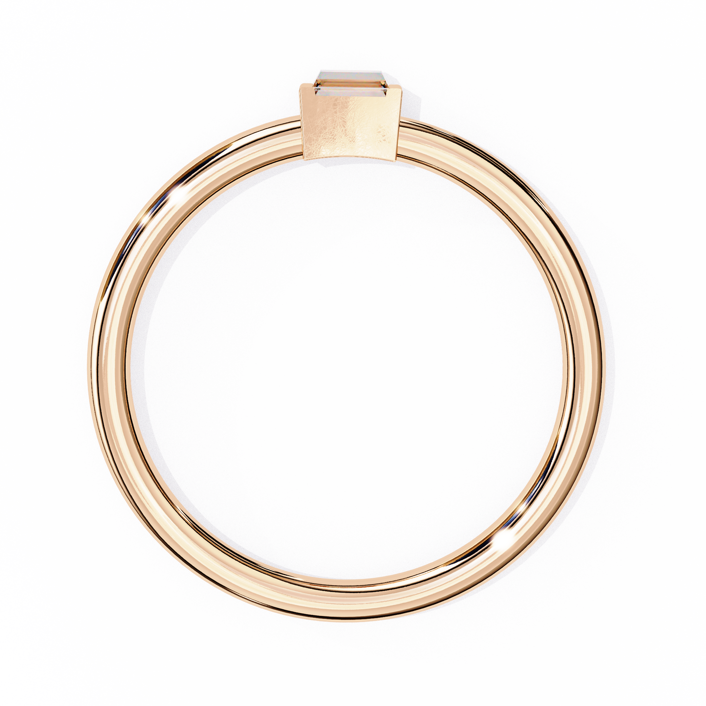 sleek baguette lab grown diamond ring