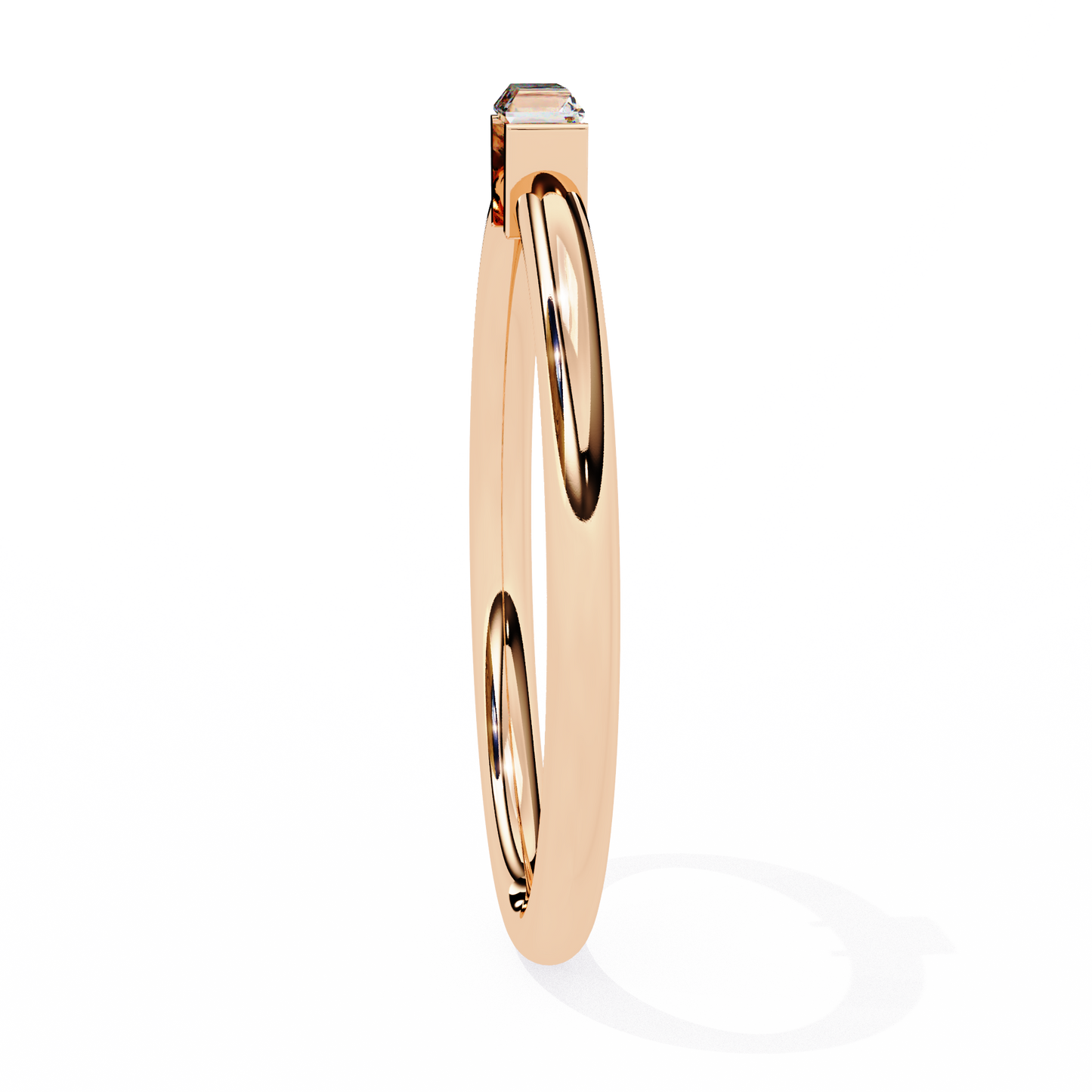 sleek baguette lab grown diamond ring