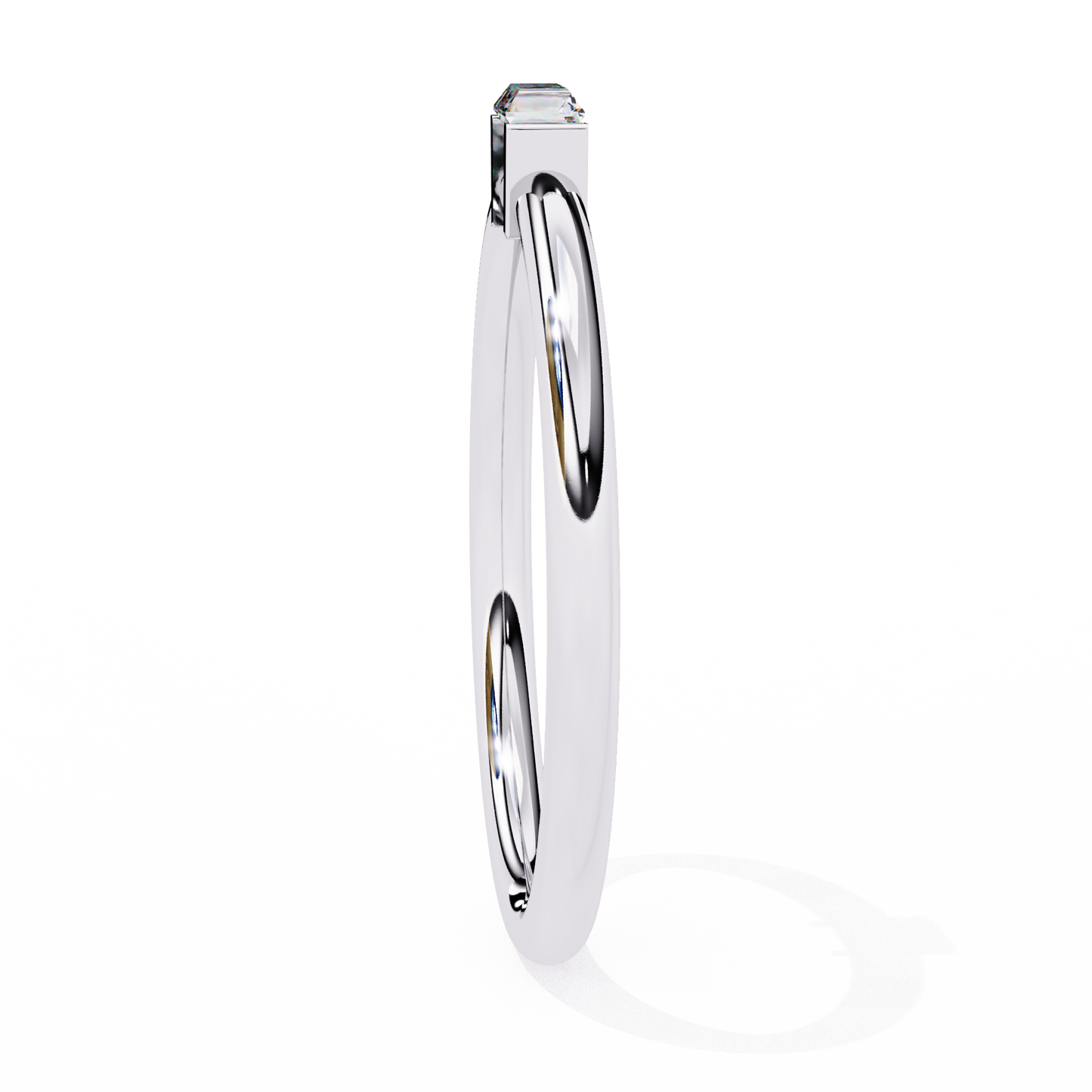 sleek baguette lab grown diamond ring