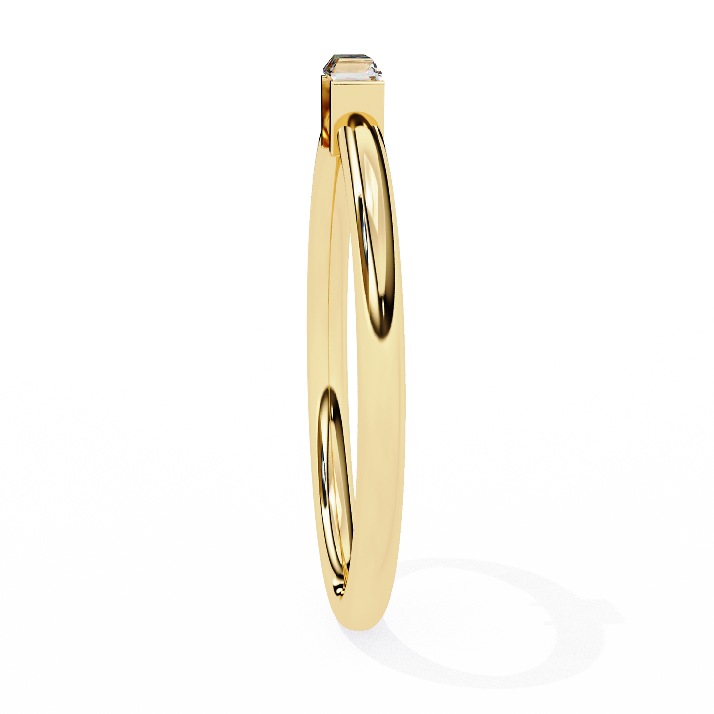 sleek baguette lab grown diamond ring