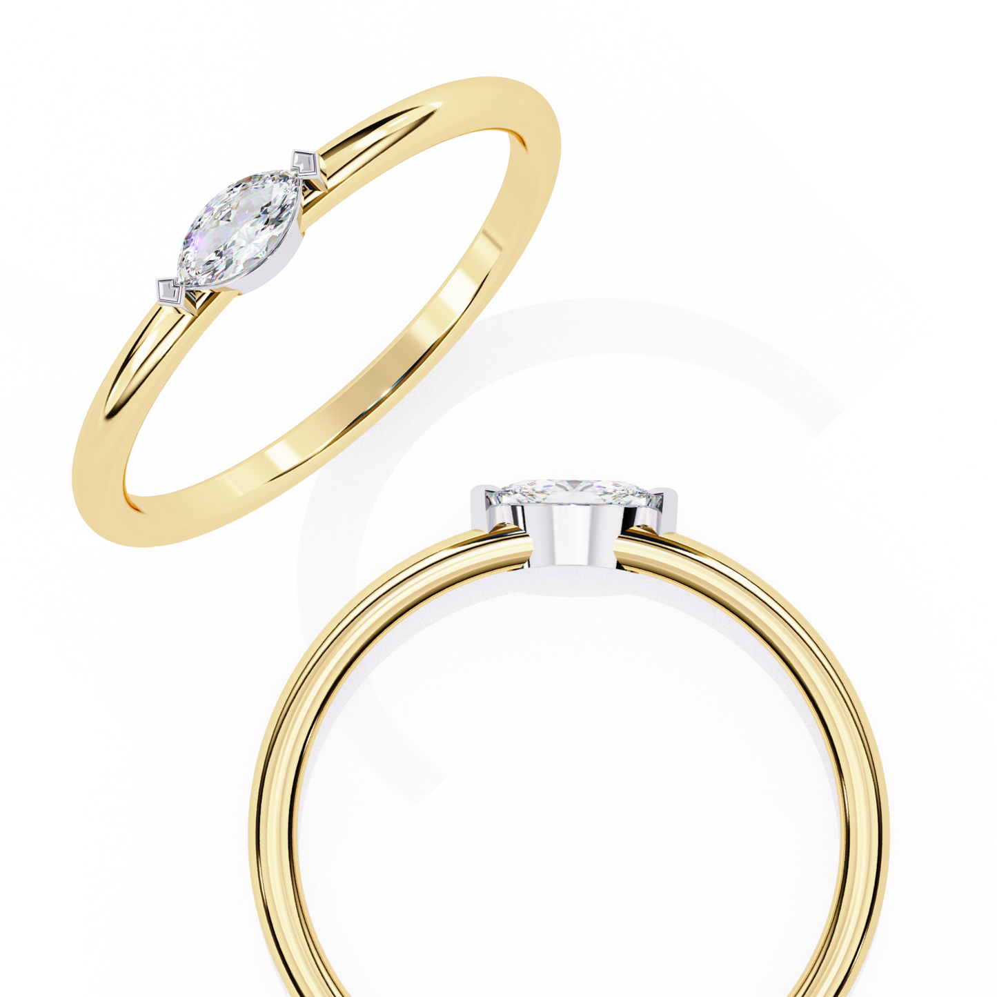 pure marquise lab grown diamond ring