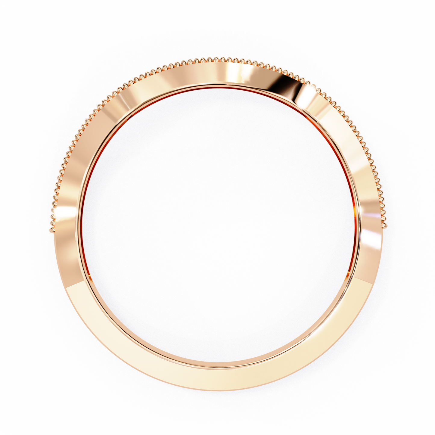 contour milgrain lab grown diamond ring