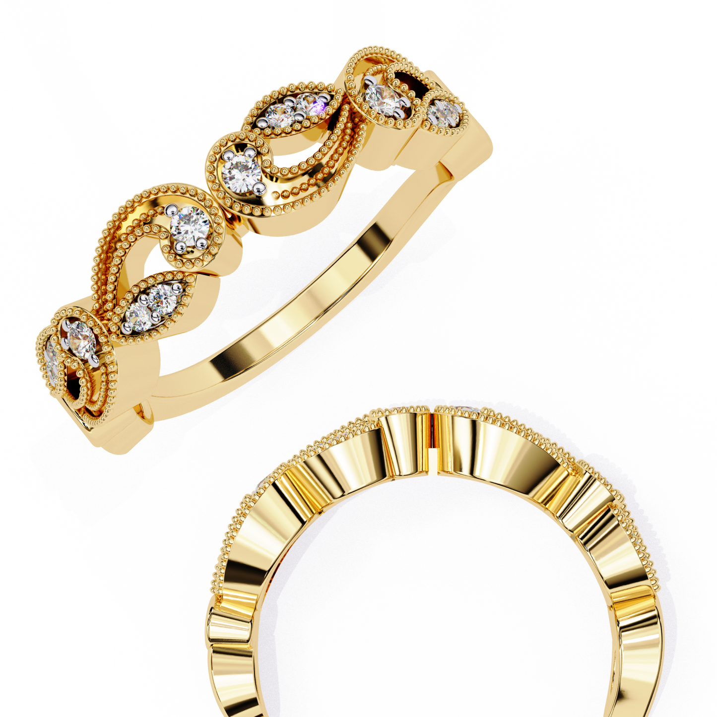 infinite charm lab grown diamond ring