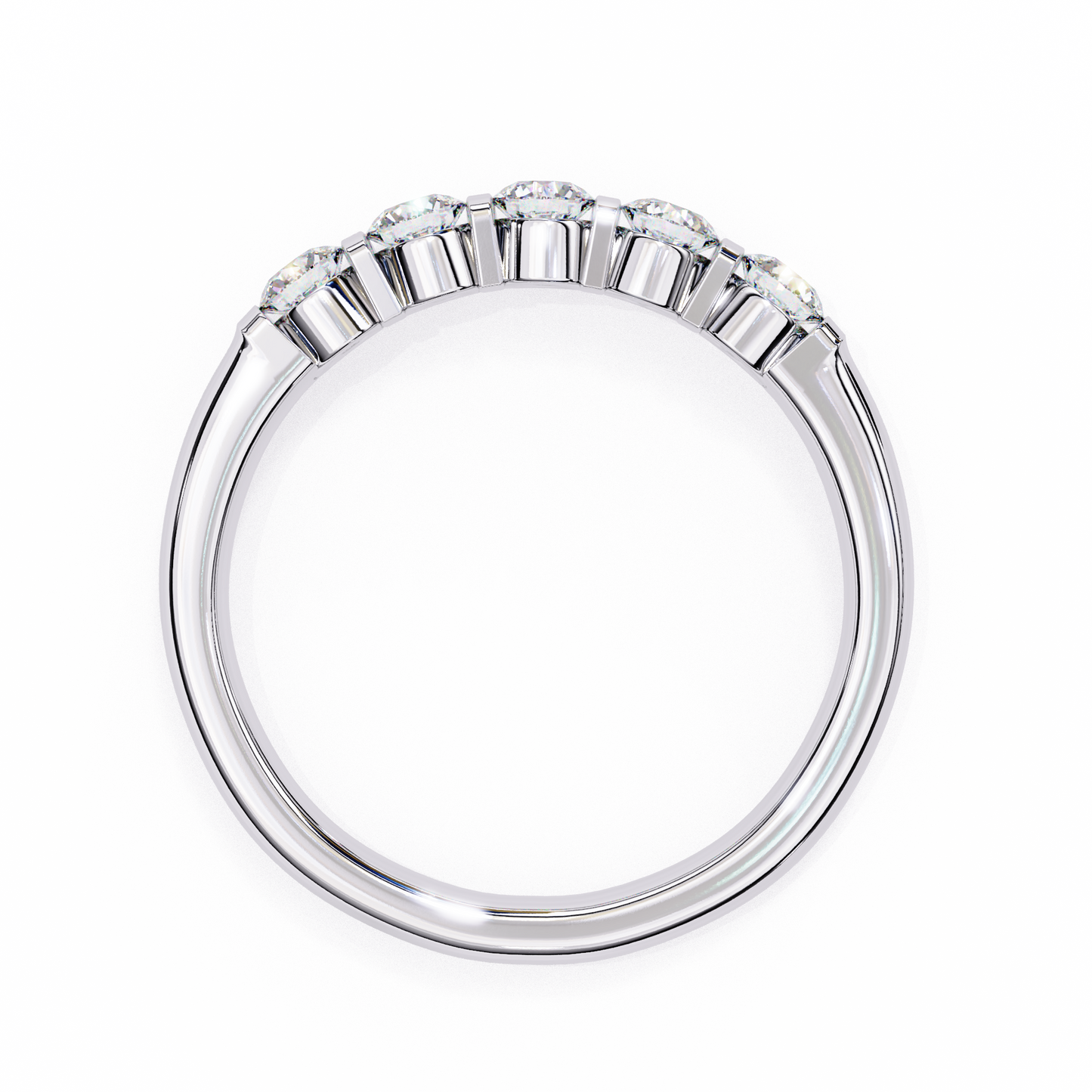 radiant five lab grown diamond band