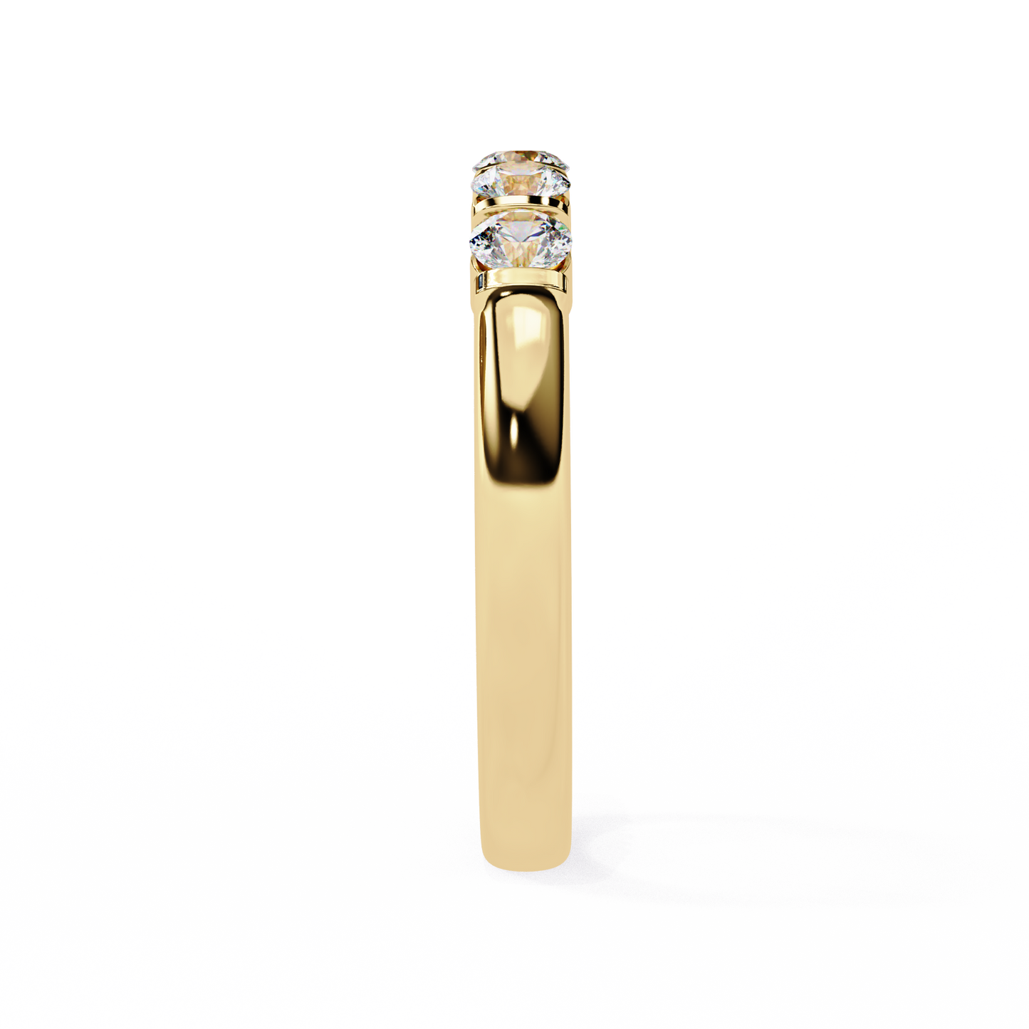 radiant five lab grown diamond band