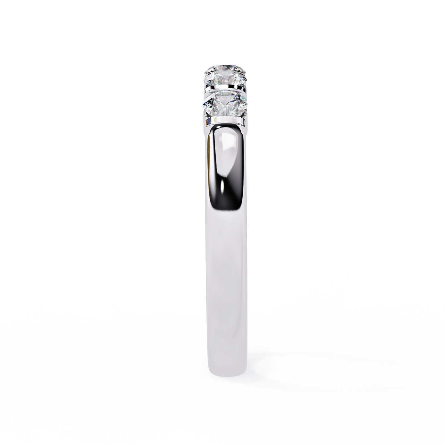 radiant five lab grown diamond band