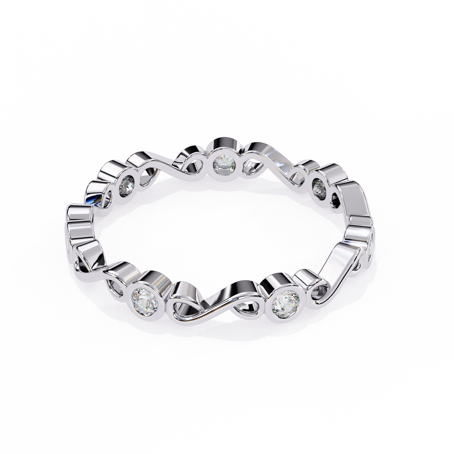 infinity loop lab grown diamond ring