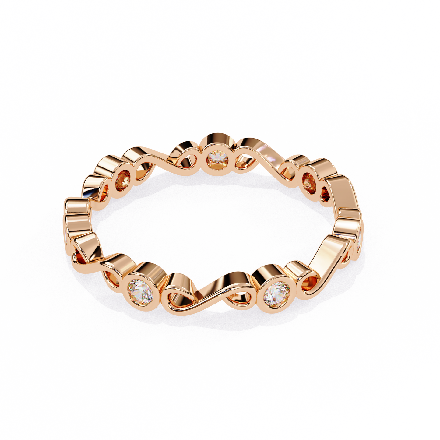 infinity loop lab grown diamond ring