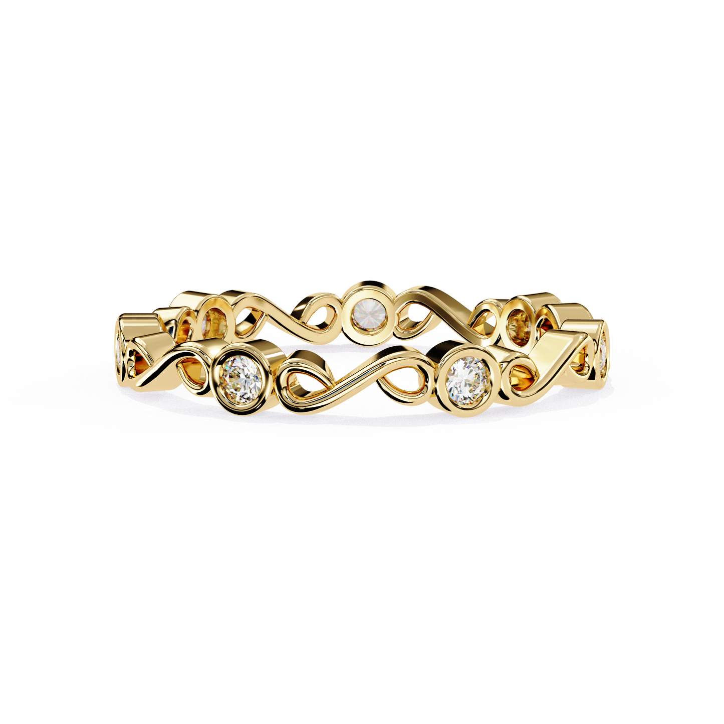 infinity loop lab grown diamond ring