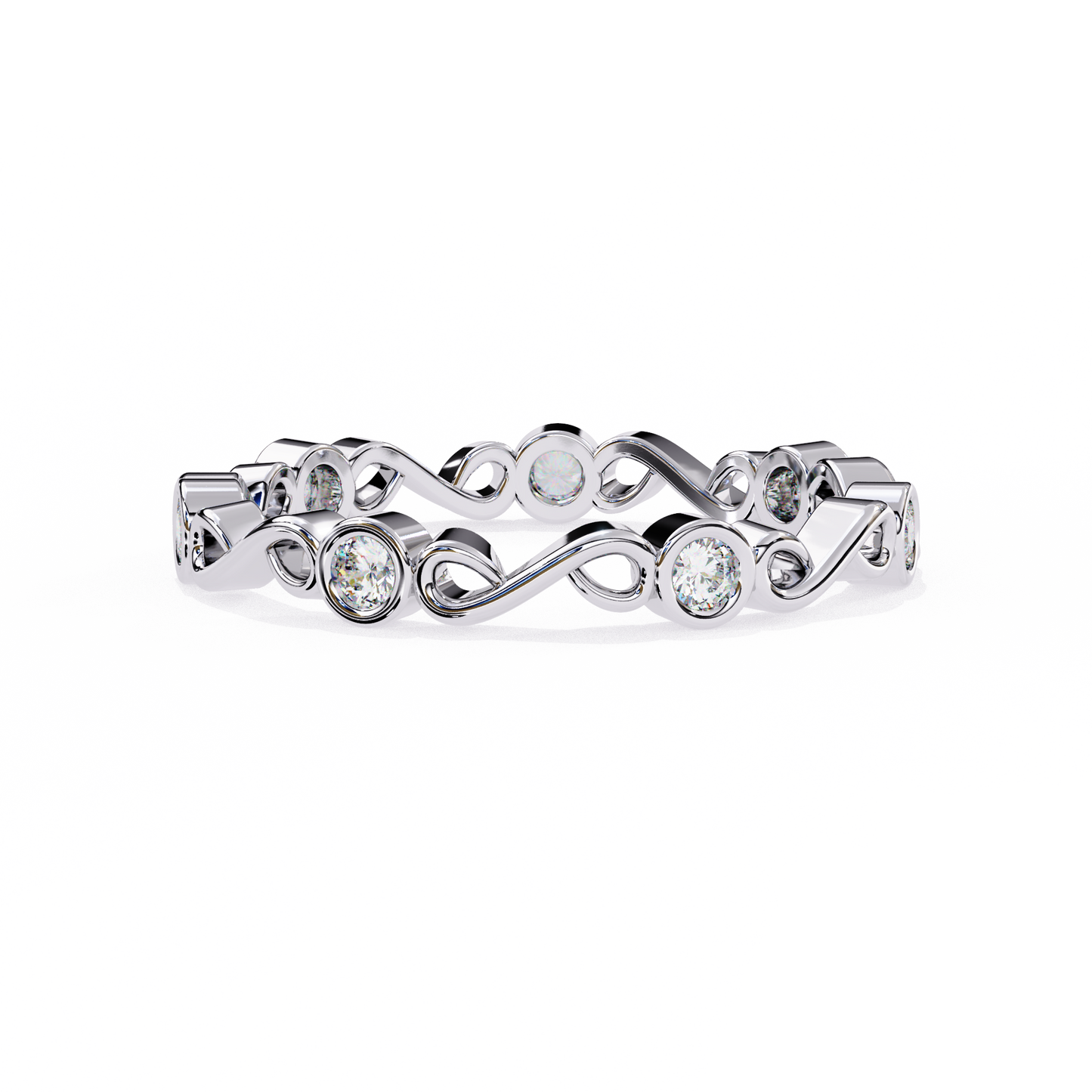 infinity loop lab grown diamond ring