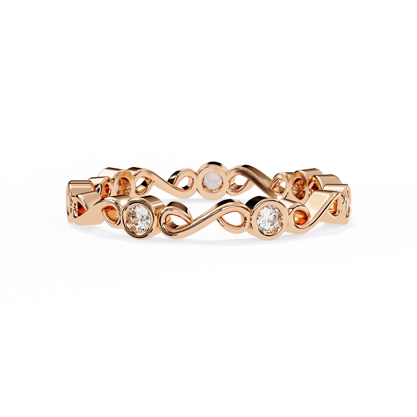 infinity loop lab grown diamond ring