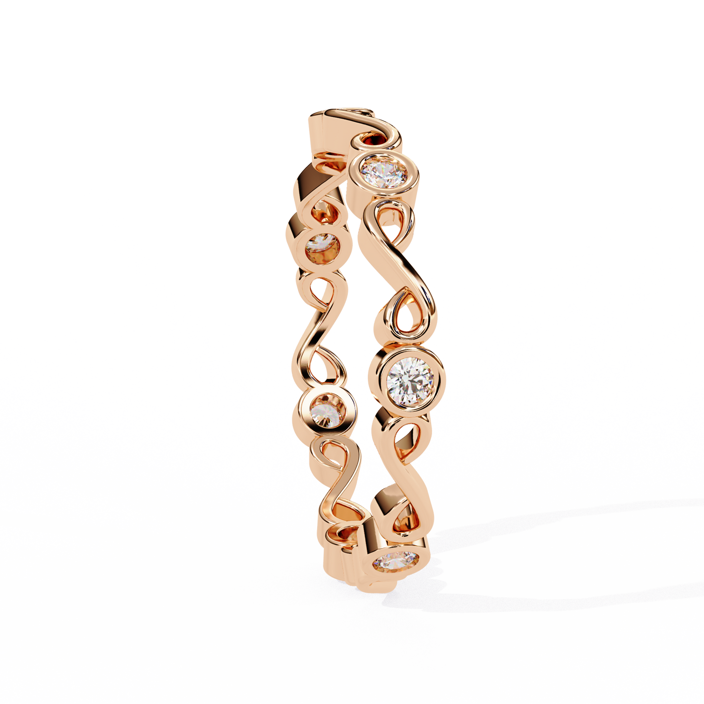 infinity loop lab grown diamond ring